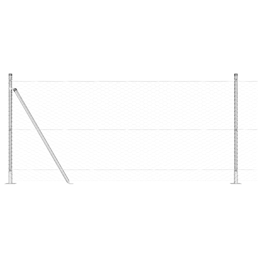 Στύλος Περιφράξεων Ασημί 100 x 0,8 μ (36 mm δίχτυ) Ατσάλι
