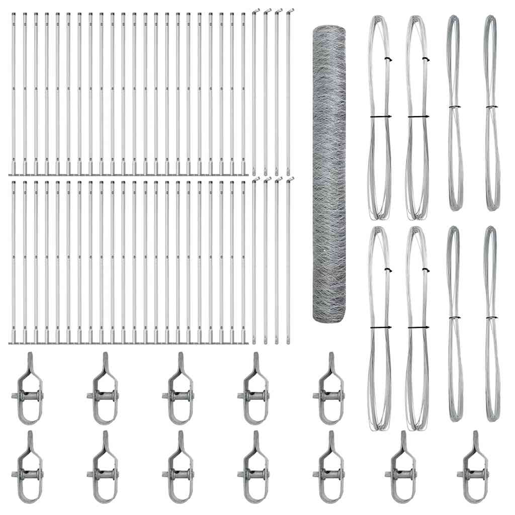 Στύλος Περιφράξεων Ασημί 100 x 1,2 μ (36 mm δίχτυ) Ατσάλι