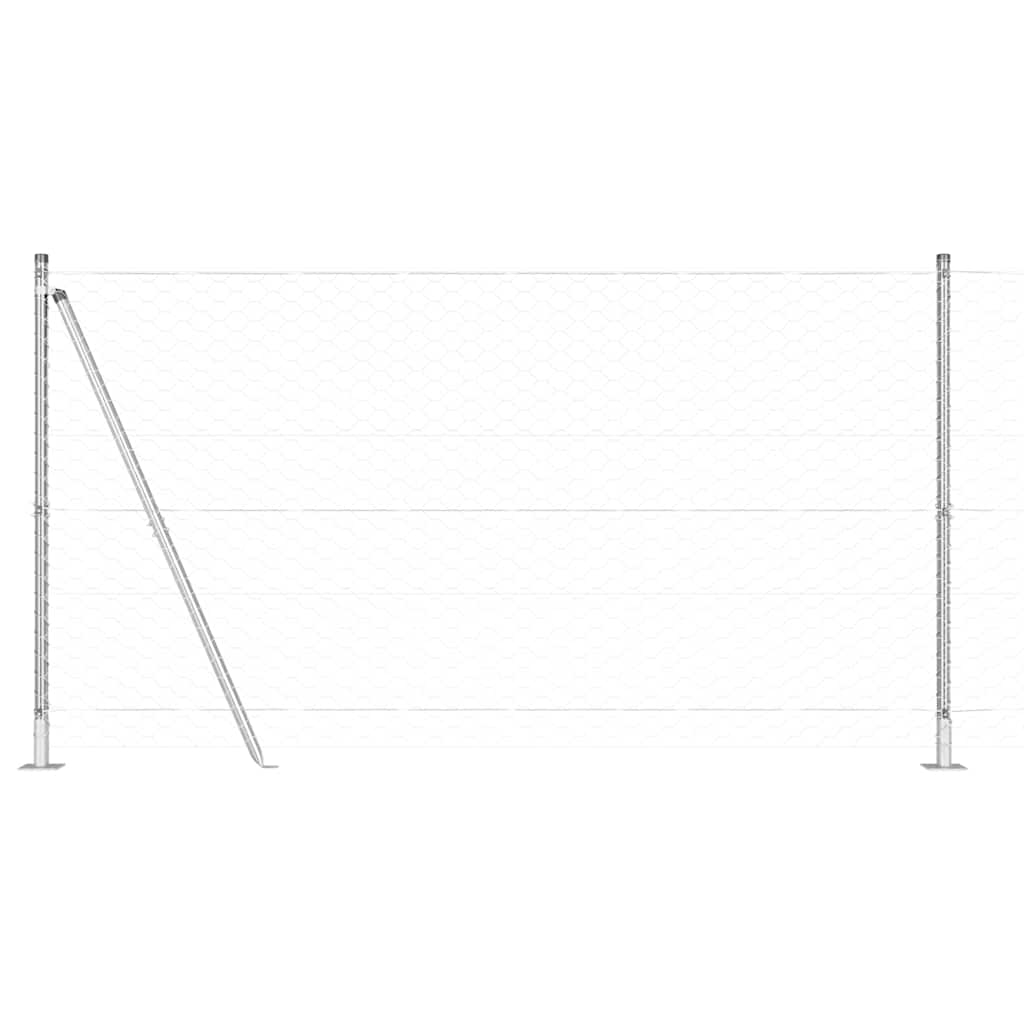 Στύλος Περιφράξεων Ασημί 100 x 1,2 μ (50 mm πλέγμα) Ατσάλι