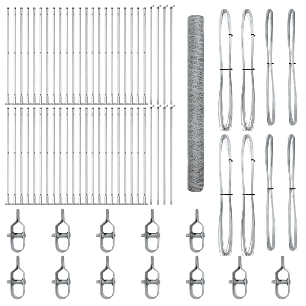 Στύλος Περιφράξεων Ασημί 100 x 1,4 μ (36 χλστ. δίχτυ) Ατσάλι