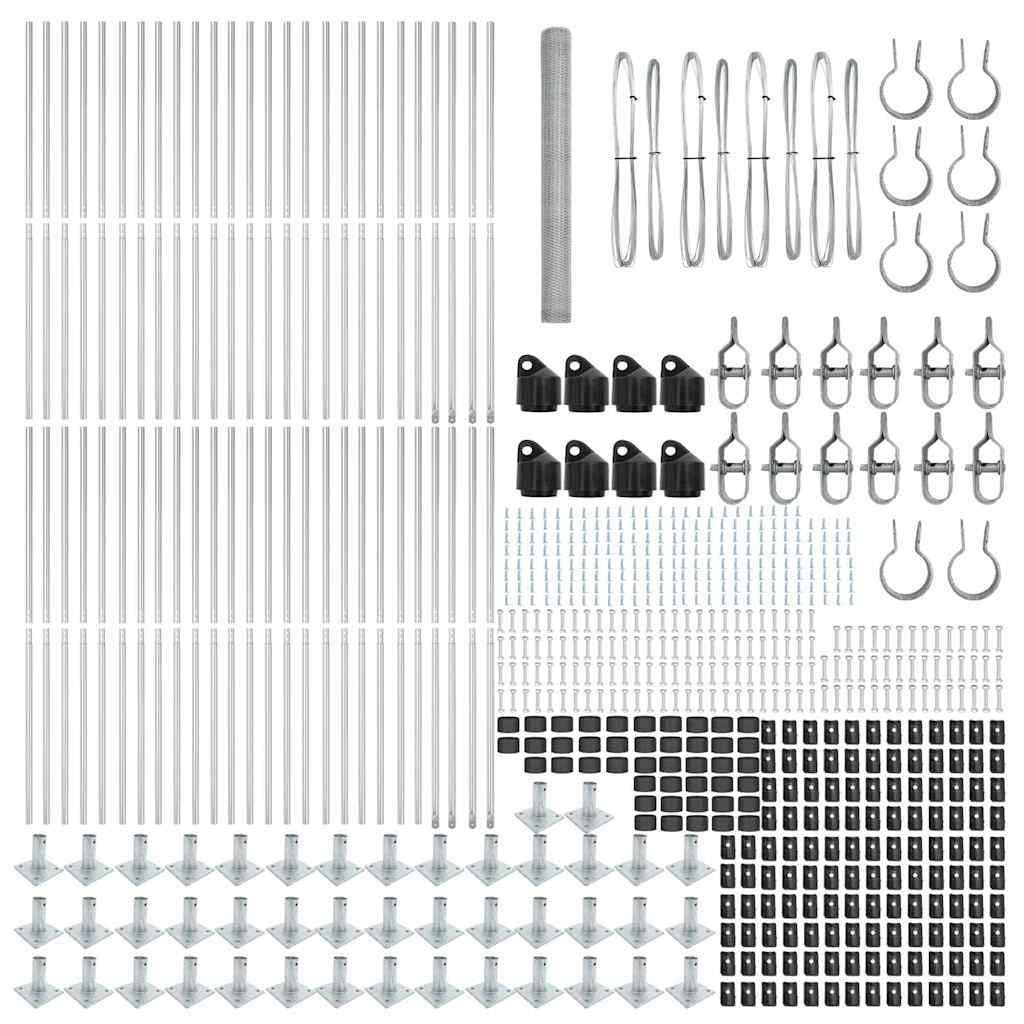 Στύλος Περιφράξεων Ασημί 100 x 1,5 μ (25 χιλιοστά πλέγμα)