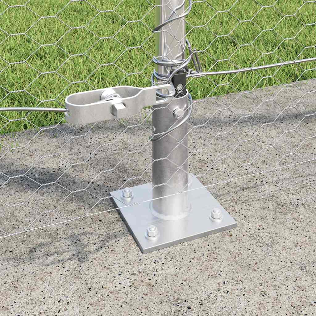 Στύλος Περιφράξεων Ασημί 100 x 1,6 m (25 mm πλέγμα) Ατσάλι