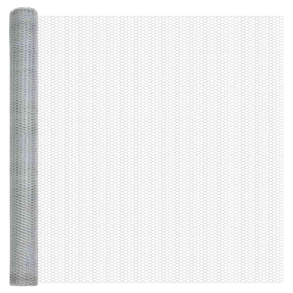 Στύλος Περιφράξεων Ασημί 100 x 1,6 m (25 mm πλέγμα) Ατσάλι