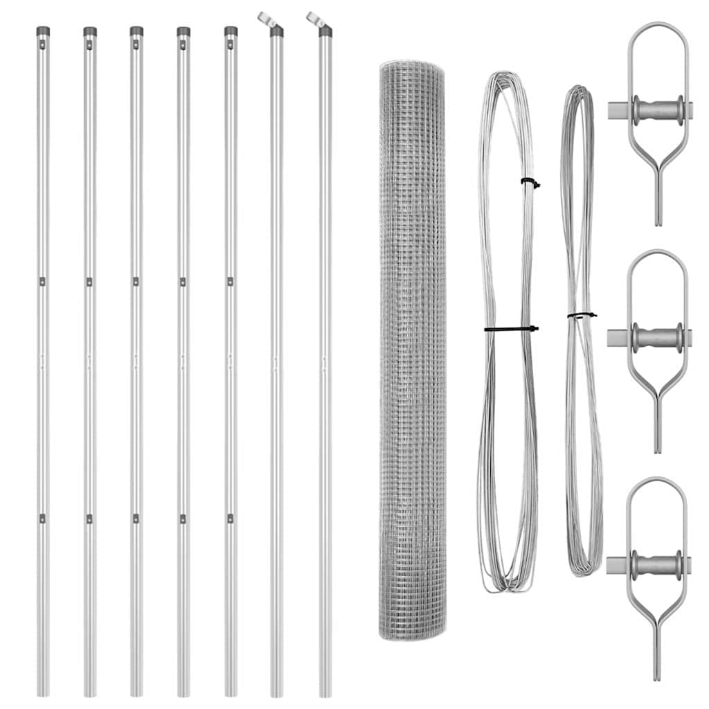 Στύλος Περιφράξεων Ασημί 10 x 1,4 μ (12 x 12 χιλ. πλέγμα)