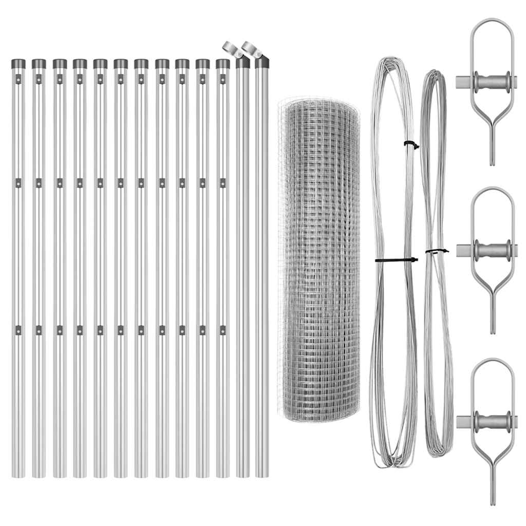 Στύλος Περιφράξεων Ασημί 25 x 0,4 μ (12 x 12 mm δικτύωση)