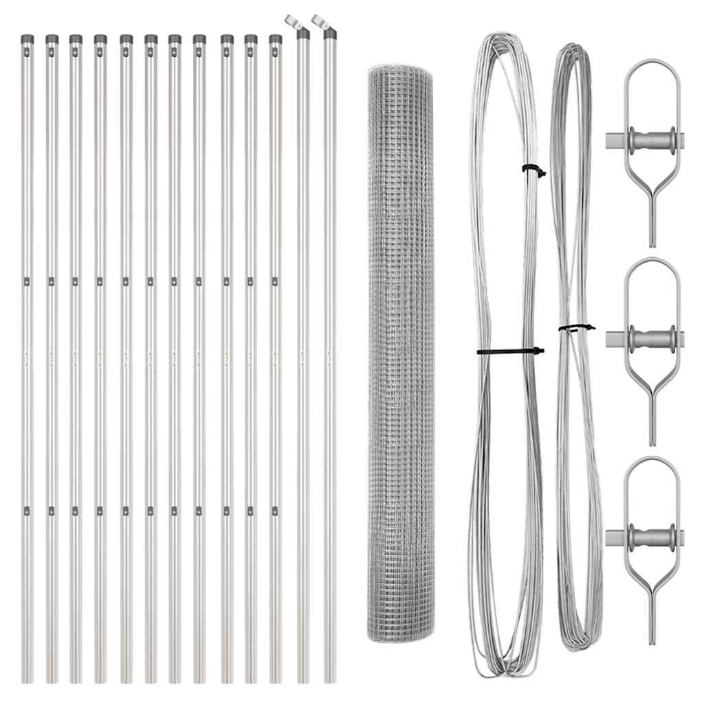 Στύλος Περιφράξεων Ασημί 25 x 1,2 μ. (19 x 19 χιλ. δίκτυο)