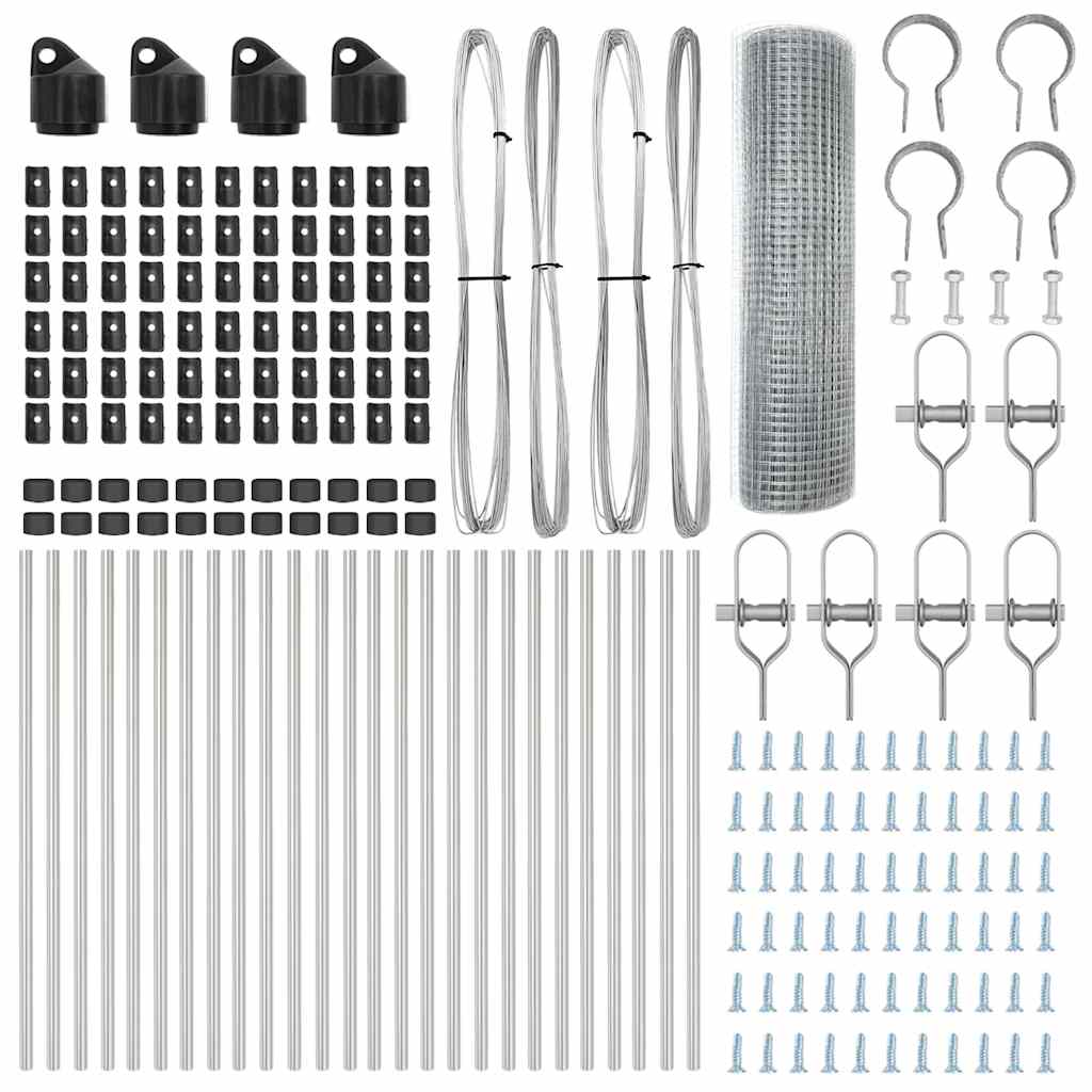 Στύλος Περιφράξεων Ασημί 50 x 0,4 μ (25 x 25 χλμ πλέγμα) Ατσάλι