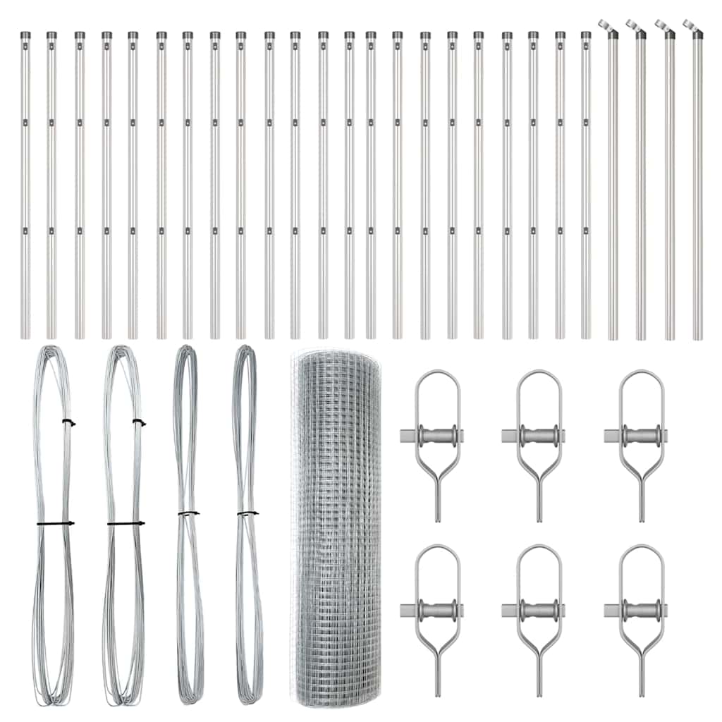 Στύλος Περιφράξεων Ασημί 50 x 0,5 μ (25 x 25 χλστ. πλέγμα)