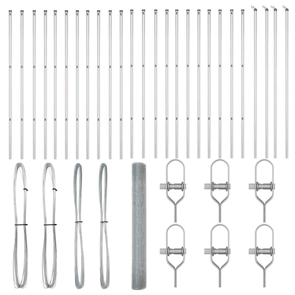 Στύλος Περιφράξεων Ασημί 50 x 1,4 μ. (16 x 16 χλστ πλέγμα)