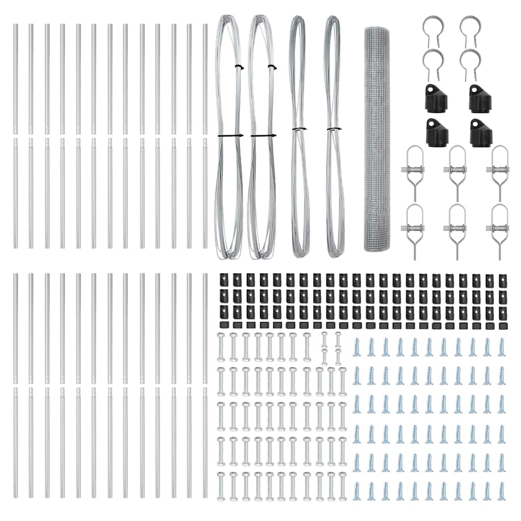 Στύλος Περιφράξεων Ασημί 50 x 1,4 μ (19 x 19 mm πλέγμα) Ατσάλι