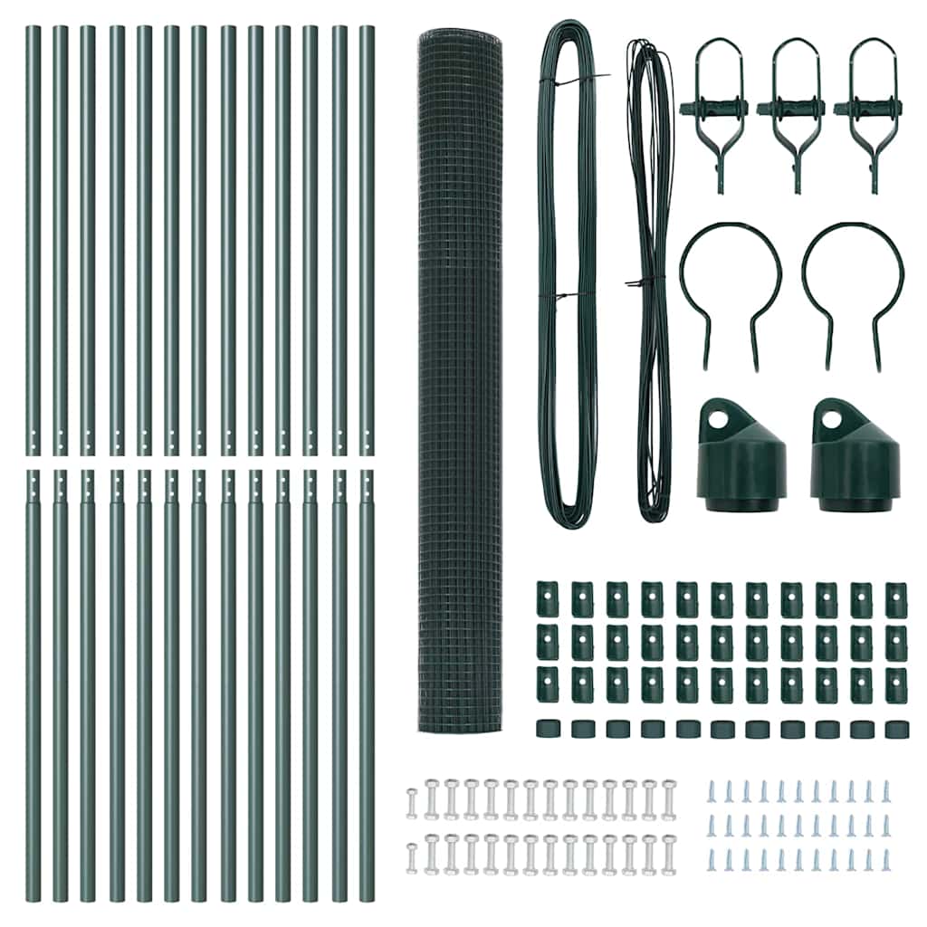 Στύλος Περιφράξεων Πράσινο 25 x 1,5 m (25 x 25 mm πλέγμα)