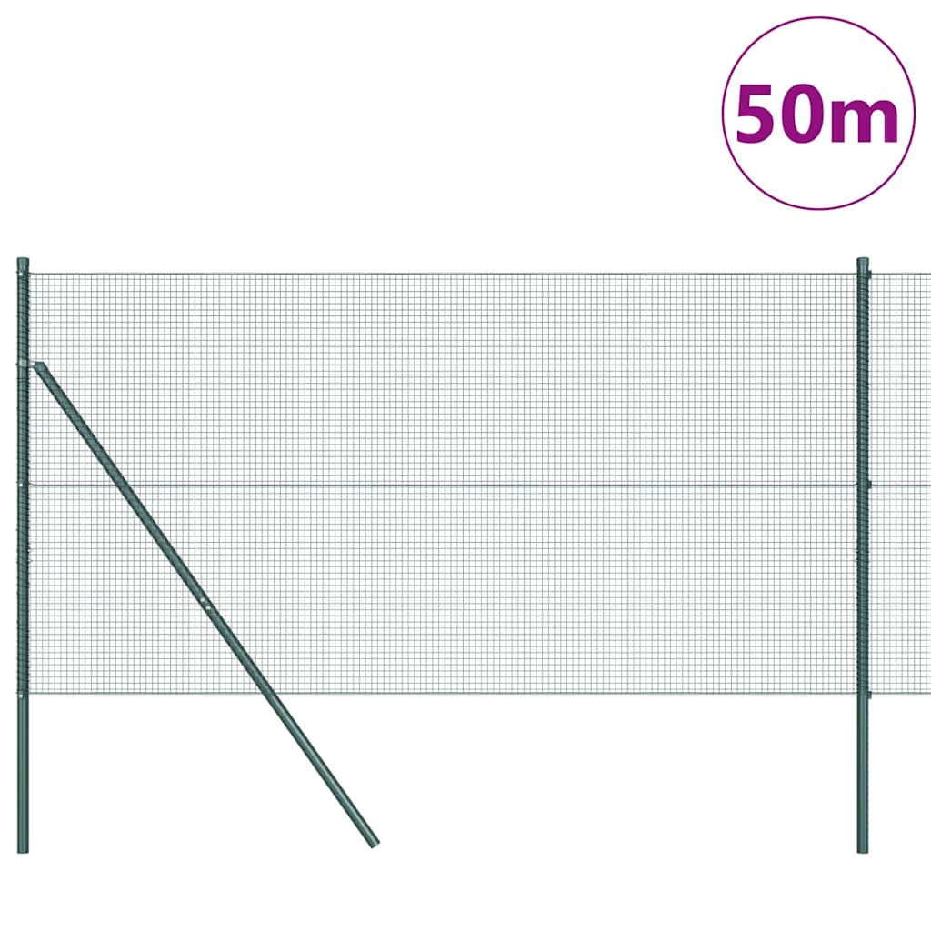 Φράχτης Συρμάτινου Φράχτη 50 x 1 m PVC-Επικαλυμμένο Ατσάλι