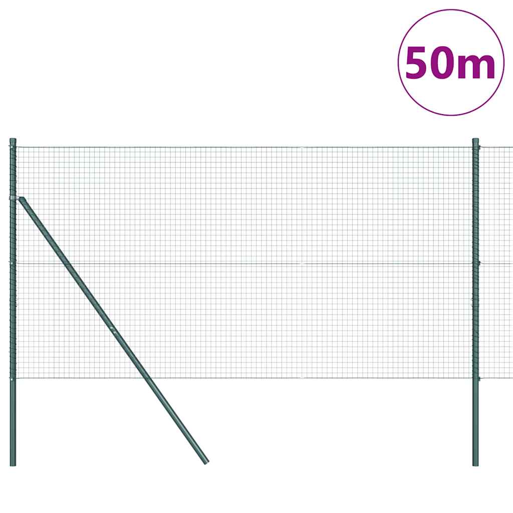 Φράχτης Συρμάτινου Φράχτη 50 x 1,2 m PVC-Επικαλυμμένο Ατσάλι