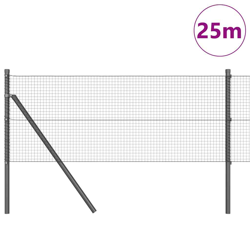 Φράχτης Συρμάτινου Φράχτη 25 x 0,8 m PVC-Επικαλυμμένο Ατσάλι