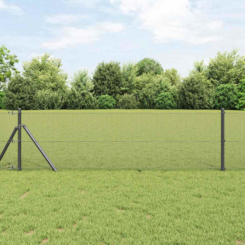Φράχτης Συρμάτινου Φράχτη 100 x 0,8 μ PVC-Επικαλυμμένο Ατσάλι