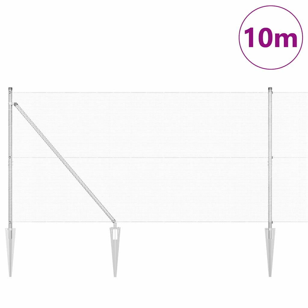 Στύλος Περιφράξεων Ασημί 10 x 1,2 μ (12 x 12 χιλ. πλέγμα)
