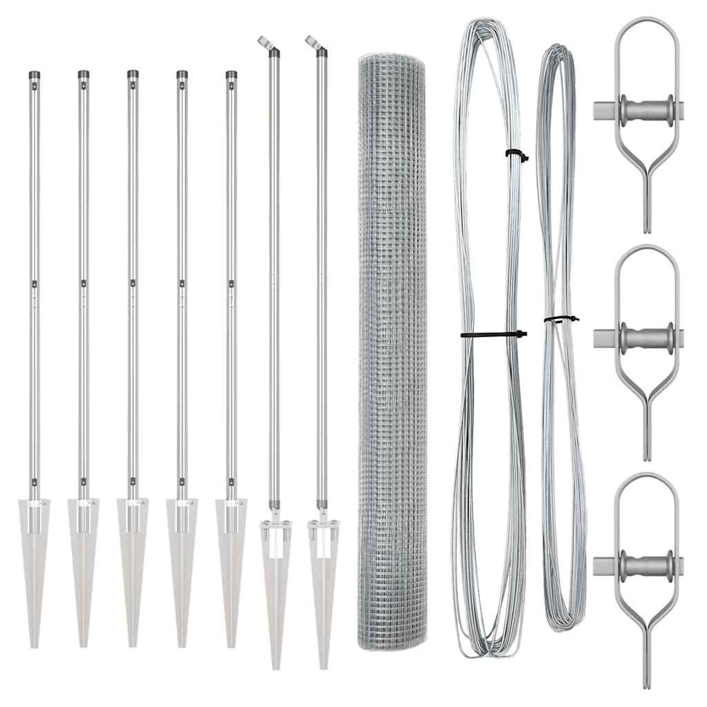 Στύλος Περιφράξεων Ασημί 10 x 1,4 μ (12 x 12 χιλ. πλέγμα)