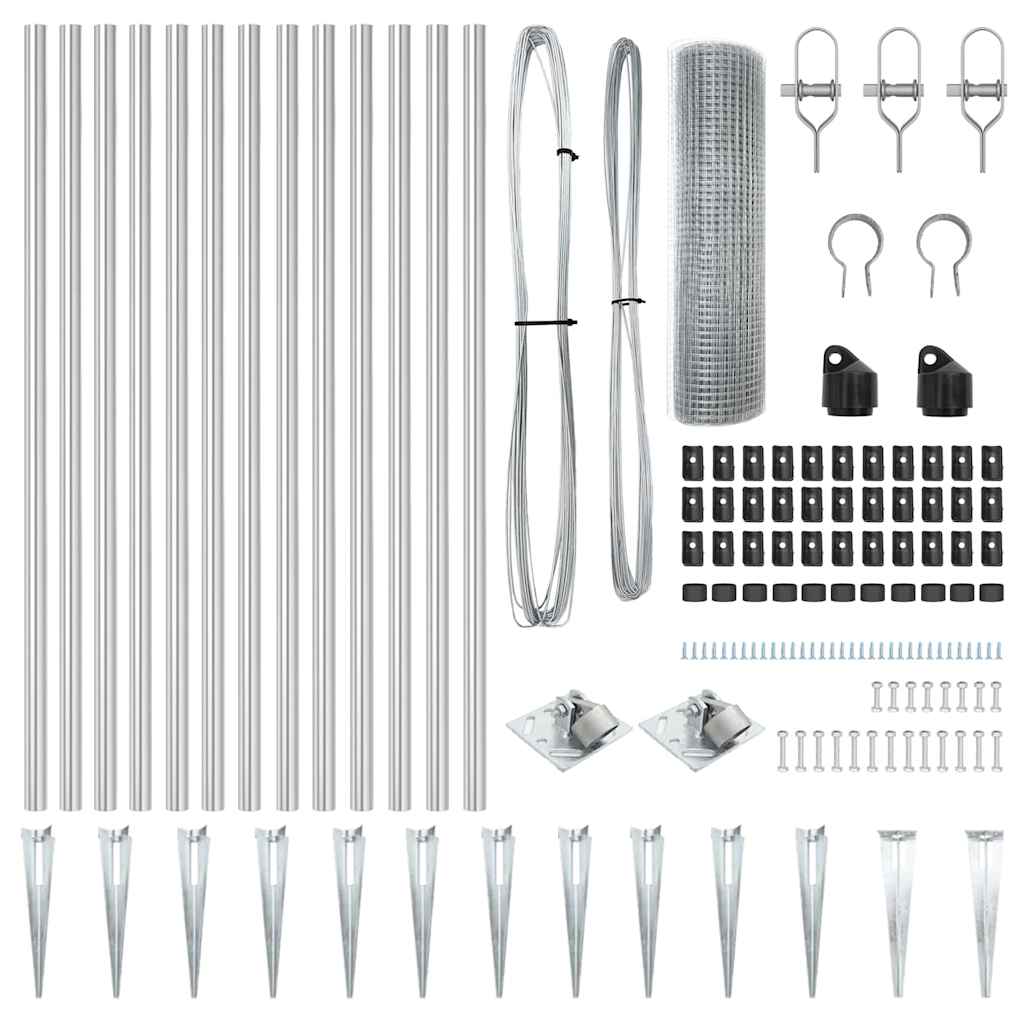 Στύλος Περιφράξεων Ασημί 25 x 1 μ (12 x 12 χλστ. συρματόπλεγμα)