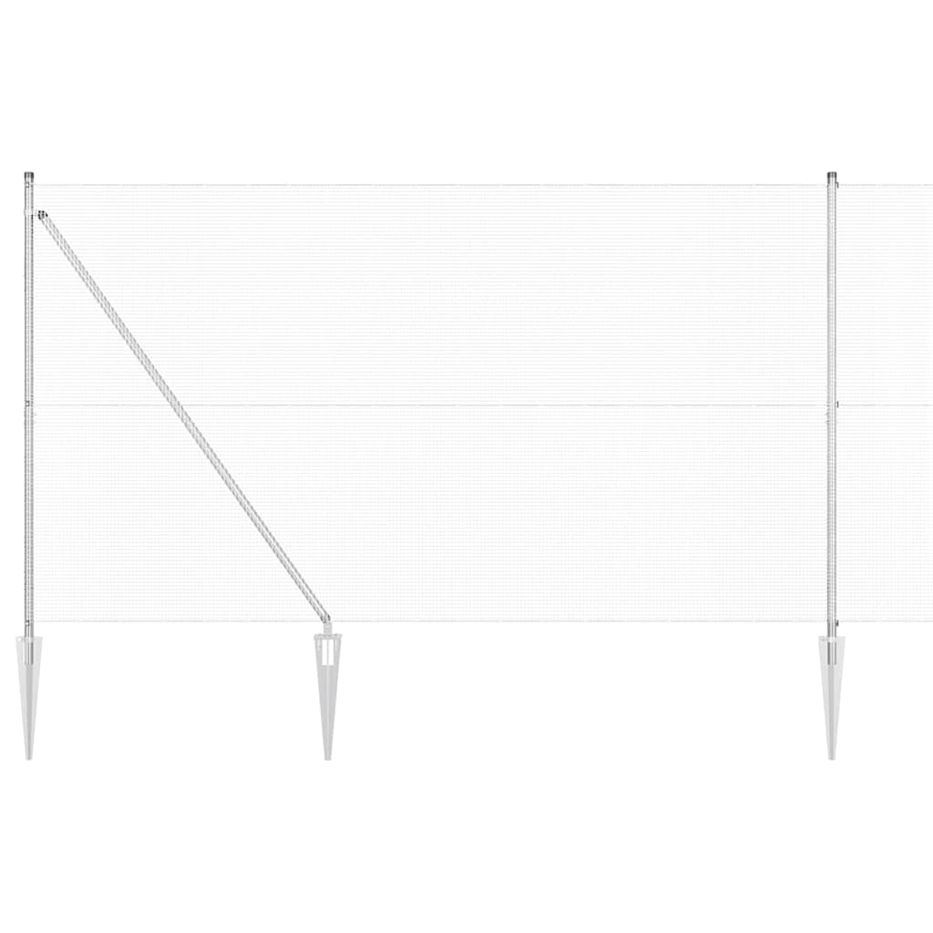Στύλος Περιφράξεων Ασημί 25 x 1,5 μ (12 x 12 mm πλέγμα) Ατσάλι