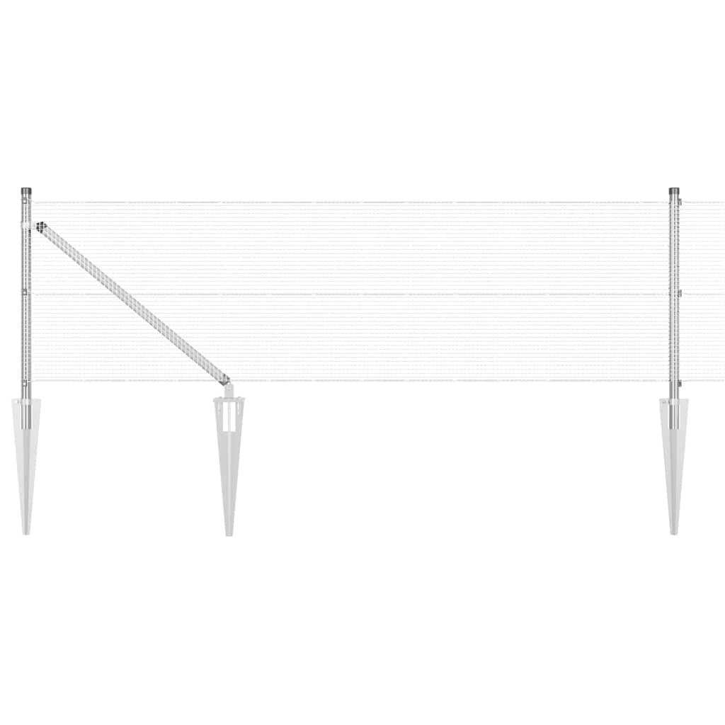 Στύλος Περιφράξεων Ασημί 50 x 0,4 μ (12 x 12 mm mesh) Ατσάλι