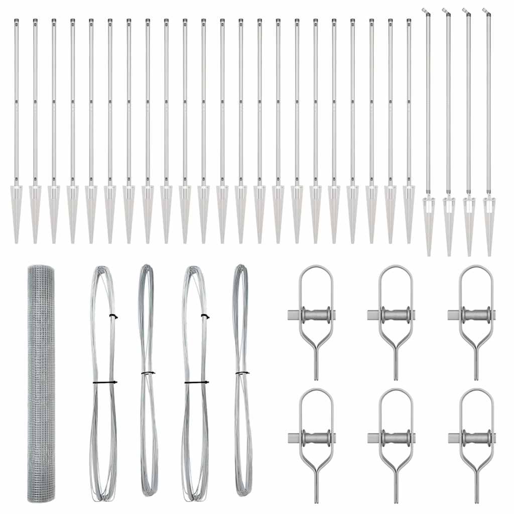 Στύλος Περιφράξεων Ασημί 50 x 1,2 μ (19 x 19 χιλ. πλέγμα)