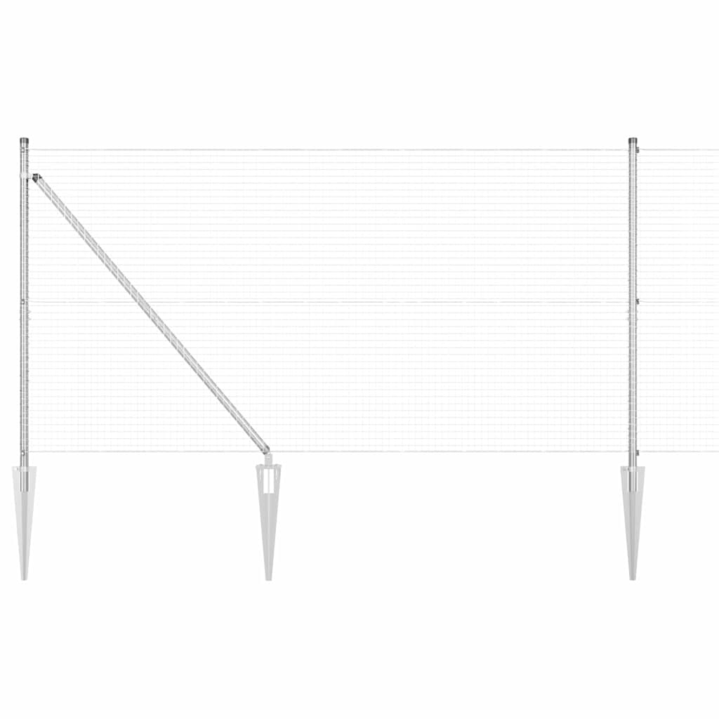 Στύλος Περιφράξεων Ασημί 50 x 1,4 μ (25 x 25 χιλ. δίχτυ) Ατσάλι