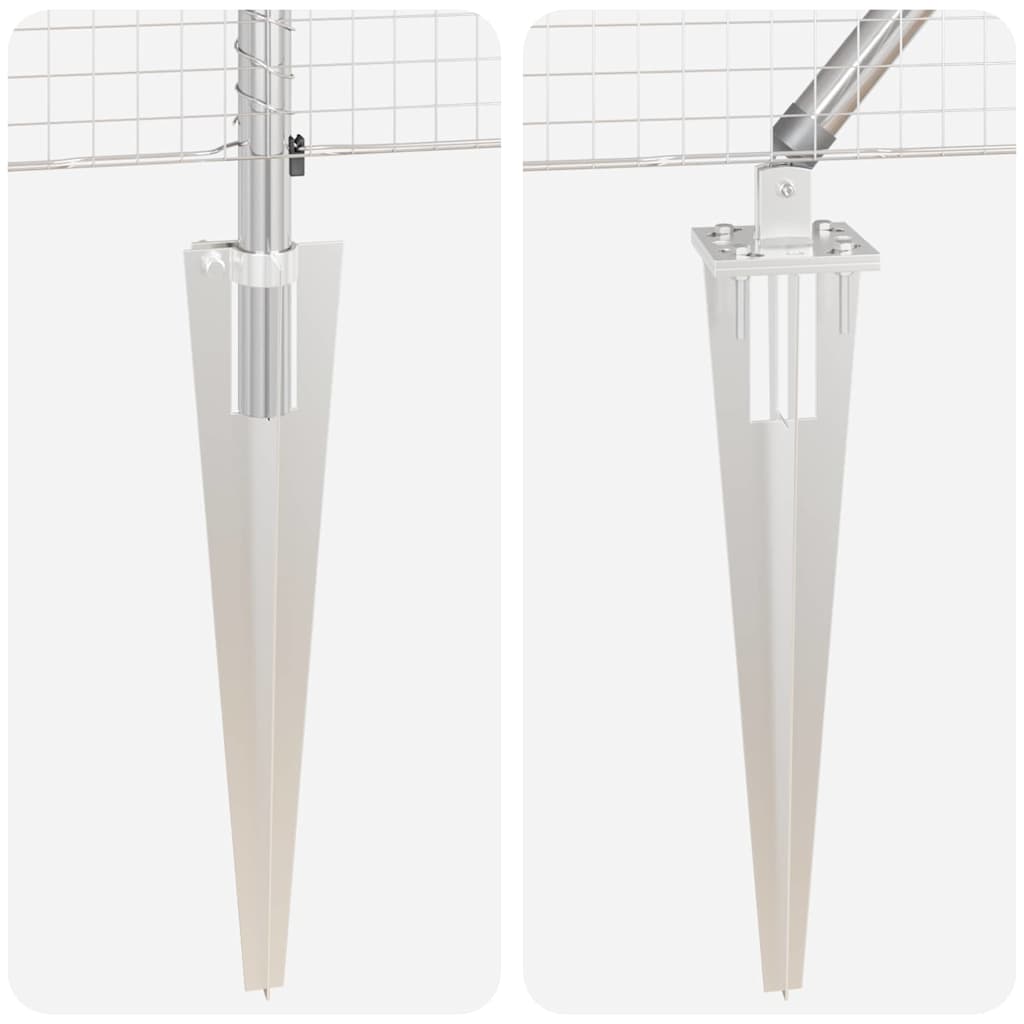 Στύλος Περιφράξεων Ασημί 50 x 1,5 μ (25 x 25 mm δίχτυ) Ατσάλι