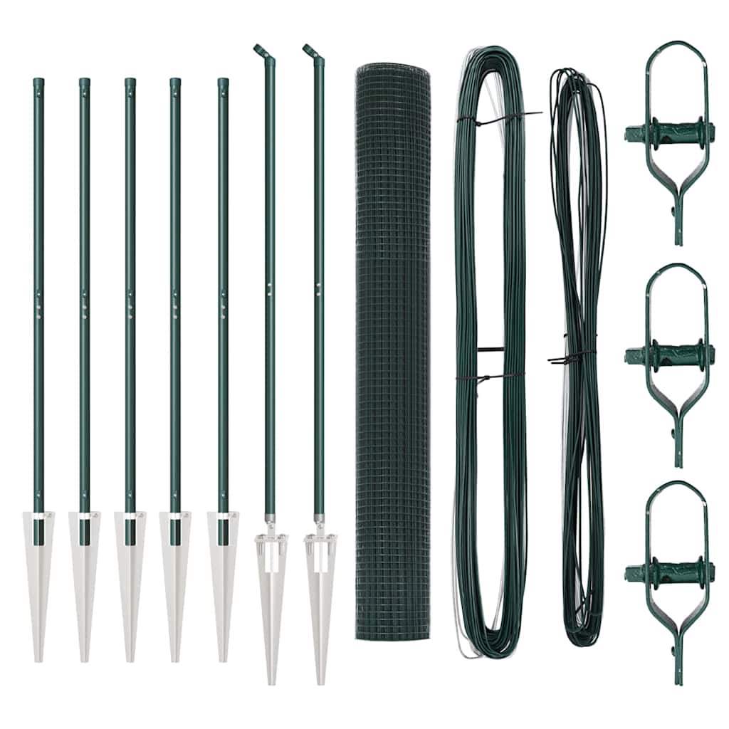 Στύλος Περιφράξεων Πράσινο 10 x 1 μ (25 x 25 mm πλέγμα) Ατσάλι