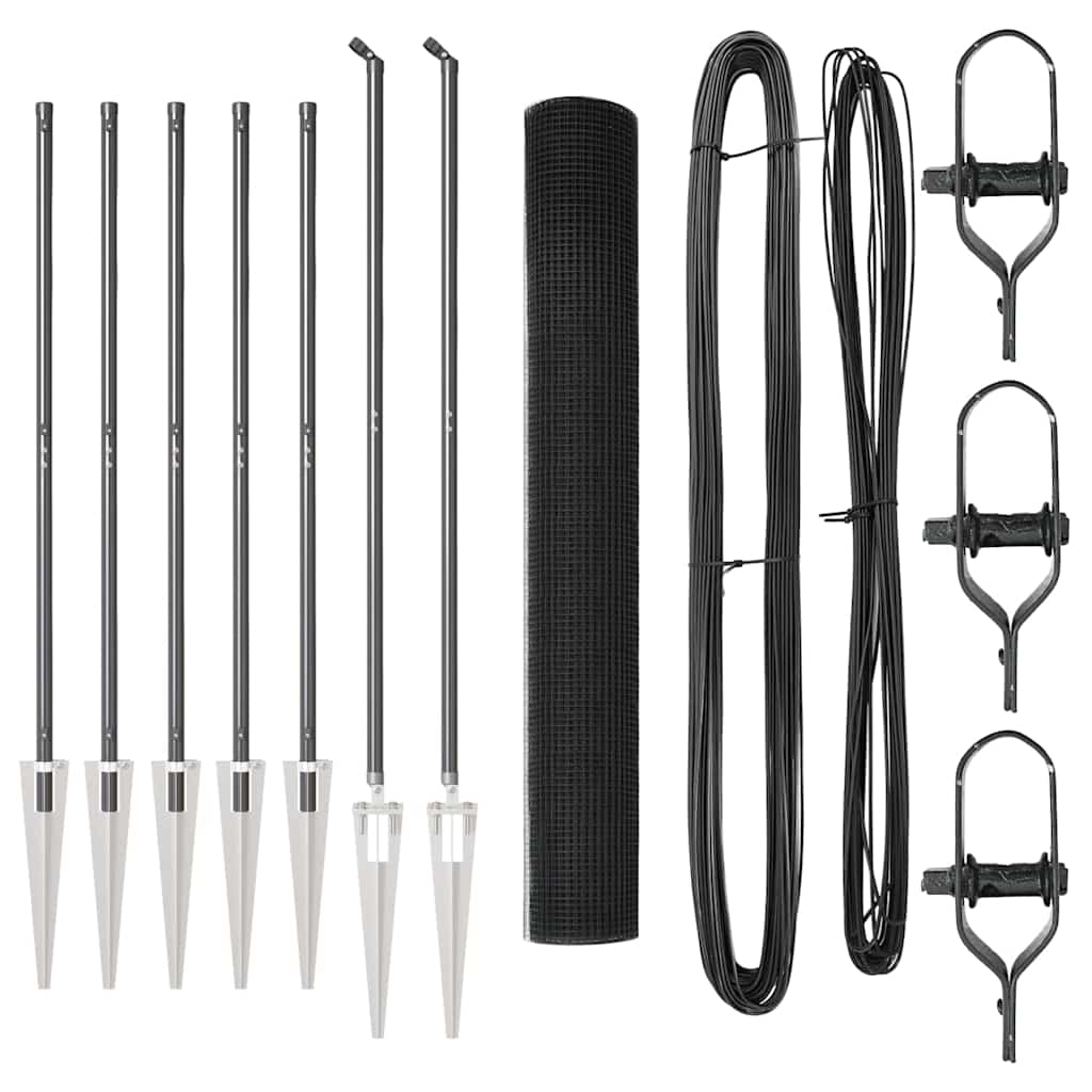 Στύλος Περιφράξεων Γκρι 10 x 1,4 m (19 x 19 mm πλέγμα)