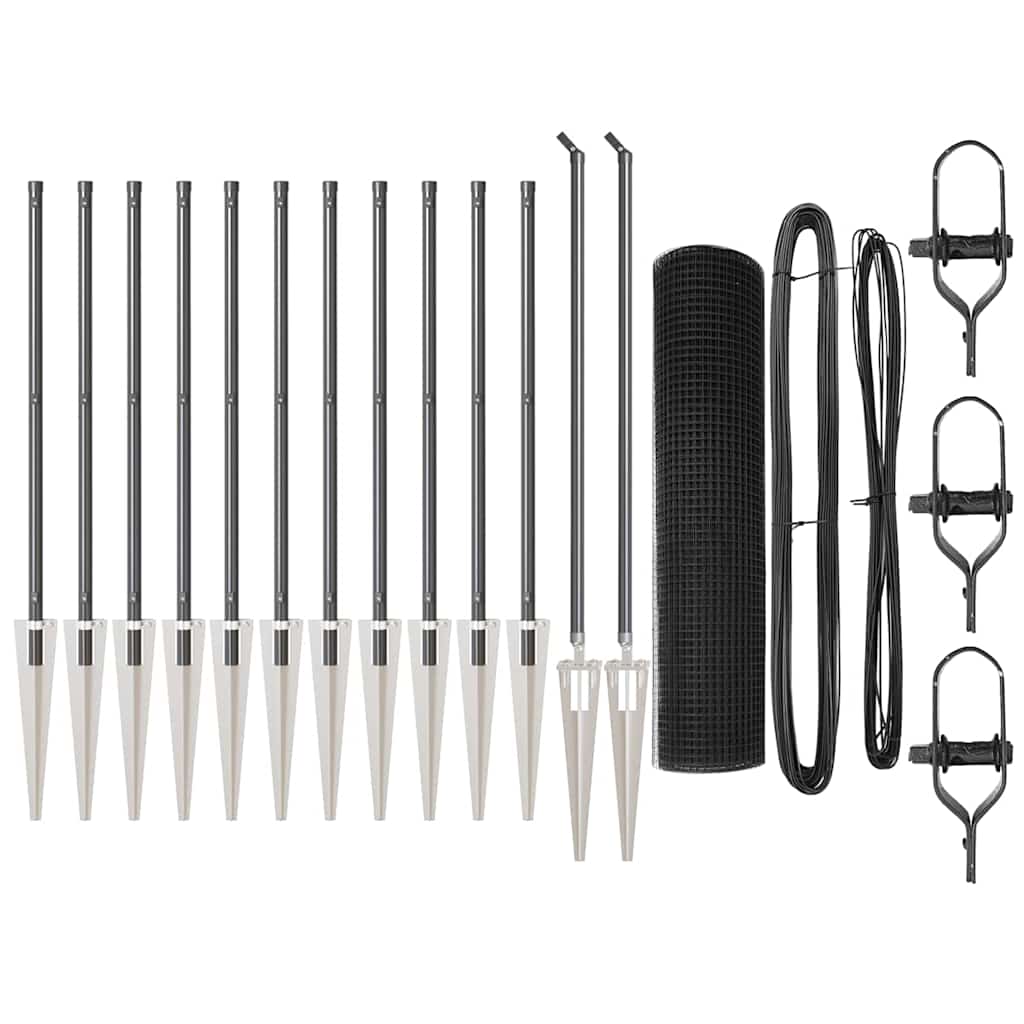 Στύλος Περιφράξεων Γκρι 25 x 1 μ (16 x 16 mm δίχτυ) Ατσάλι