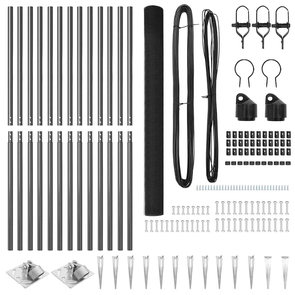 Στύλος Περιφράξεων Γκρι 25 x 1,6 m (12 x 12 mm πλέγμα)