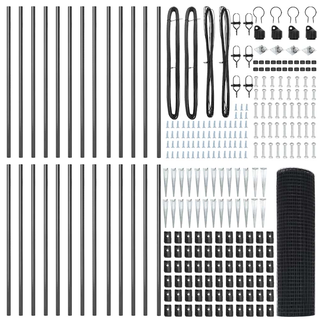 Στύλος Περιφράξεων Γκρι 50 x 0,4 μ. (19 x 19 mm πλέγμα)