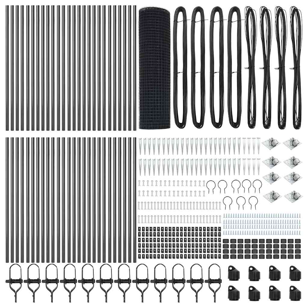 Στύλος Περιφράξεων Γκρι 100 x 0,4 μ (16 x 16 mm πλέγμα)