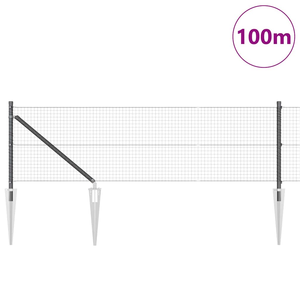 Στύλος Περιφράξεων Γκρι 100 x 0,4 μ (25 x 25 χλστ πλέγμα)