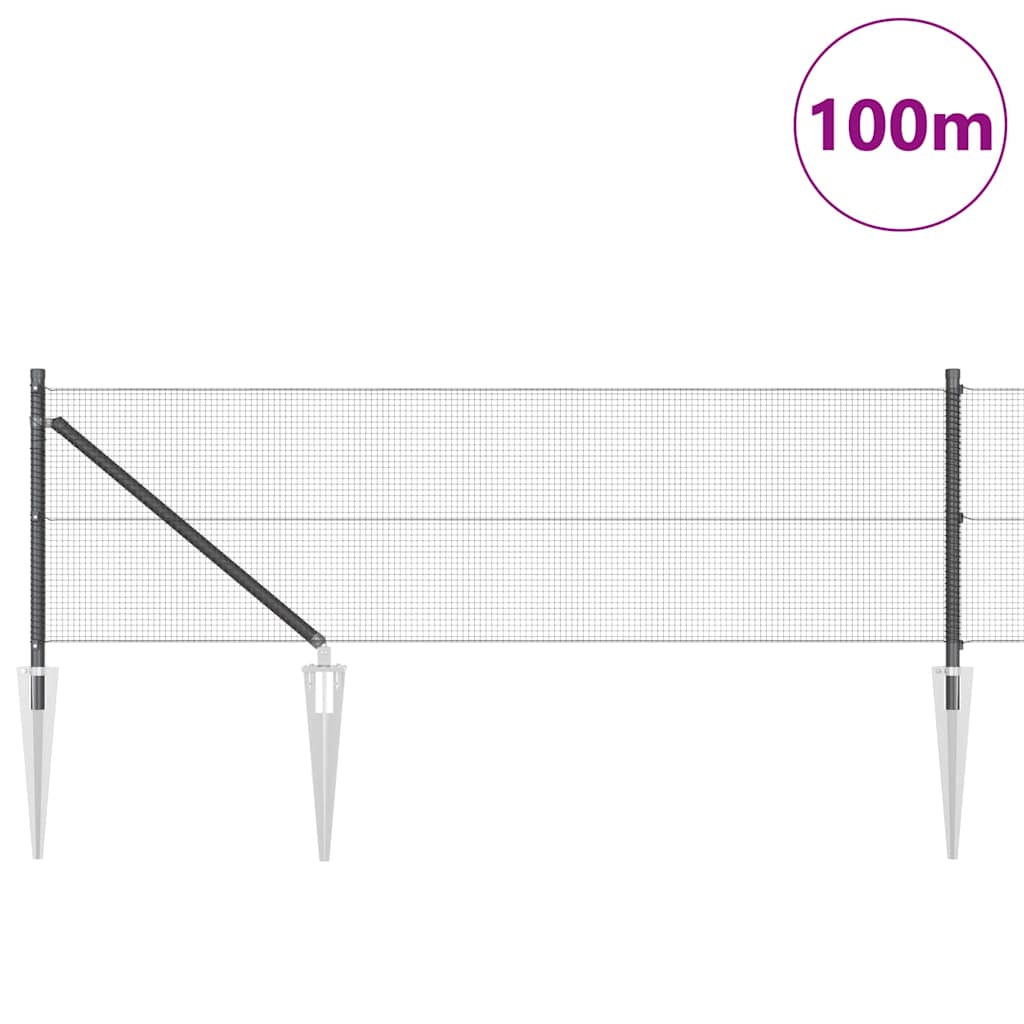 Στύλος Περιφράξεων Γκρι 100 x 0,8 μ (12 x 12 mm πλέγμα)