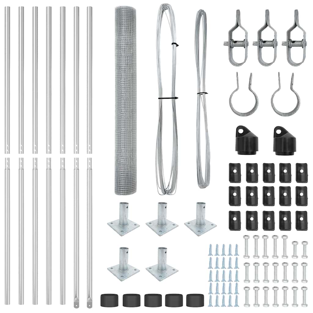 Στύλος Περιφράξεων Ασημί 10 x 1,2 μ (12 x 12 χιλ. πλέγμα)
