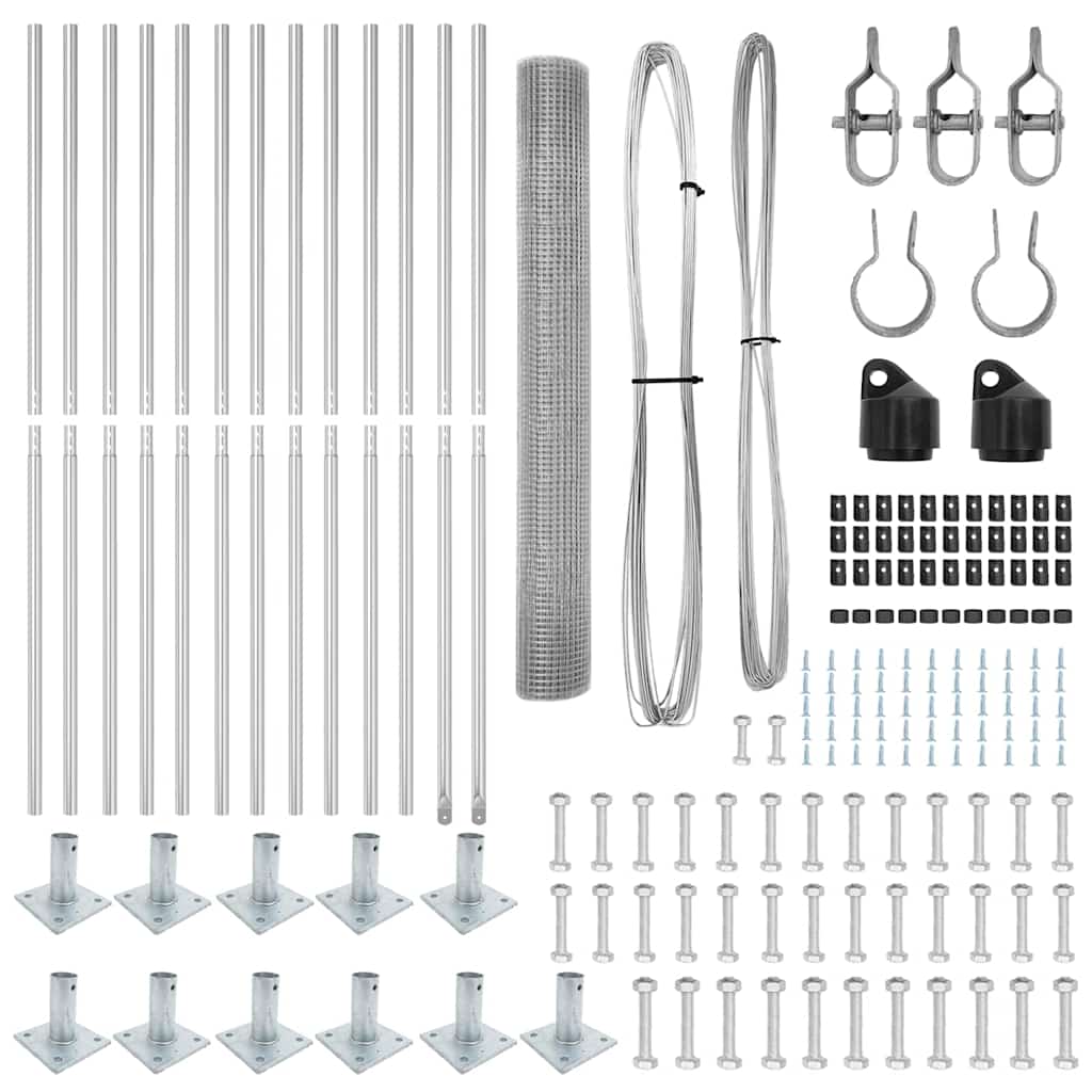 Στύλος Περιφράξεων Ασημί 25 x 1,2 μ. (19 x 19 χιλ. δίκτυο)