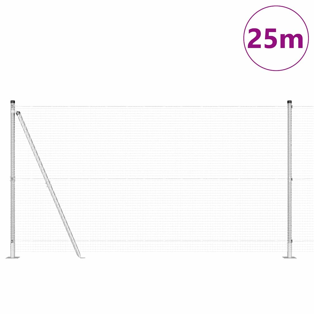 Στύλος Περιφράξεων Ασημί 25 x 1,2 μ. (19 x 19 χιλ. δίκτυο)