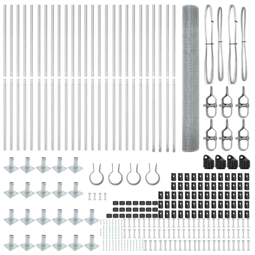 Στύλος Περιφράξεων Ασημί 50 x 1,2 μ (25 x 25 χιλιοστά πλέγμα)