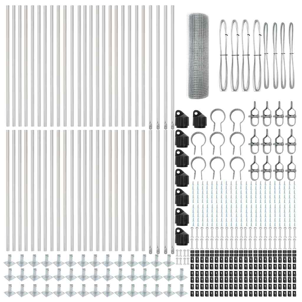 Στύλος Περιφράξεων Ασημί 100 x 0,5 μ (25 x 25 mm διχτυού)