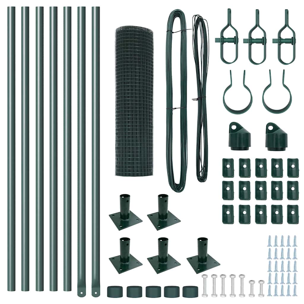 Στύλος Περιφράξεων Πράσινο 10 x 0,4 m (25 x 25 mm δίκτυο) - Pakobazaar