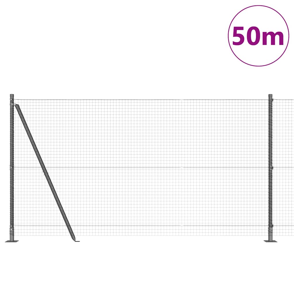 Συρματόπλεγμα με Σκυρόδεμα 50 x 1,2 m PVC-Επικαλυμμένο Ατσάλι - Pakobazaar