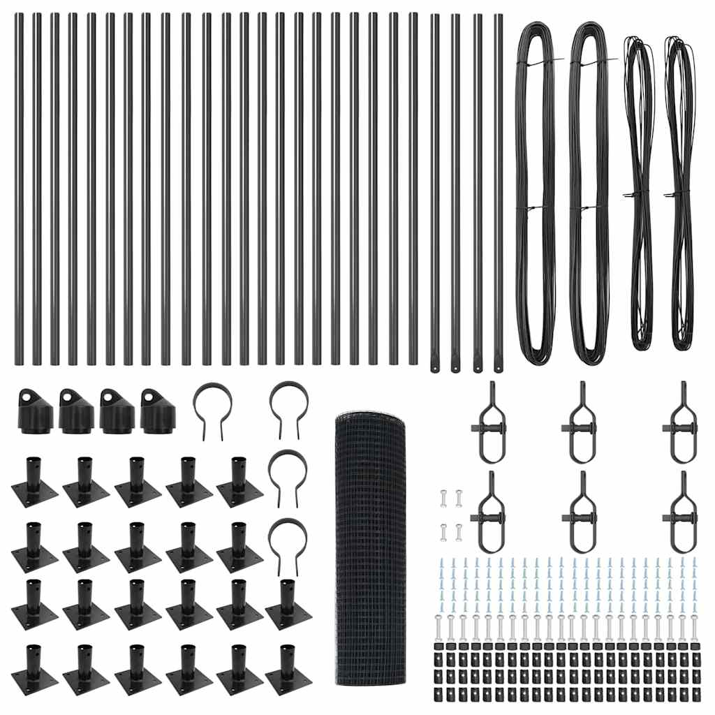 Στύλος Περιφράξεων Γκρι 100 x 0,8 μ (19 x 19 mm πλέγμα)