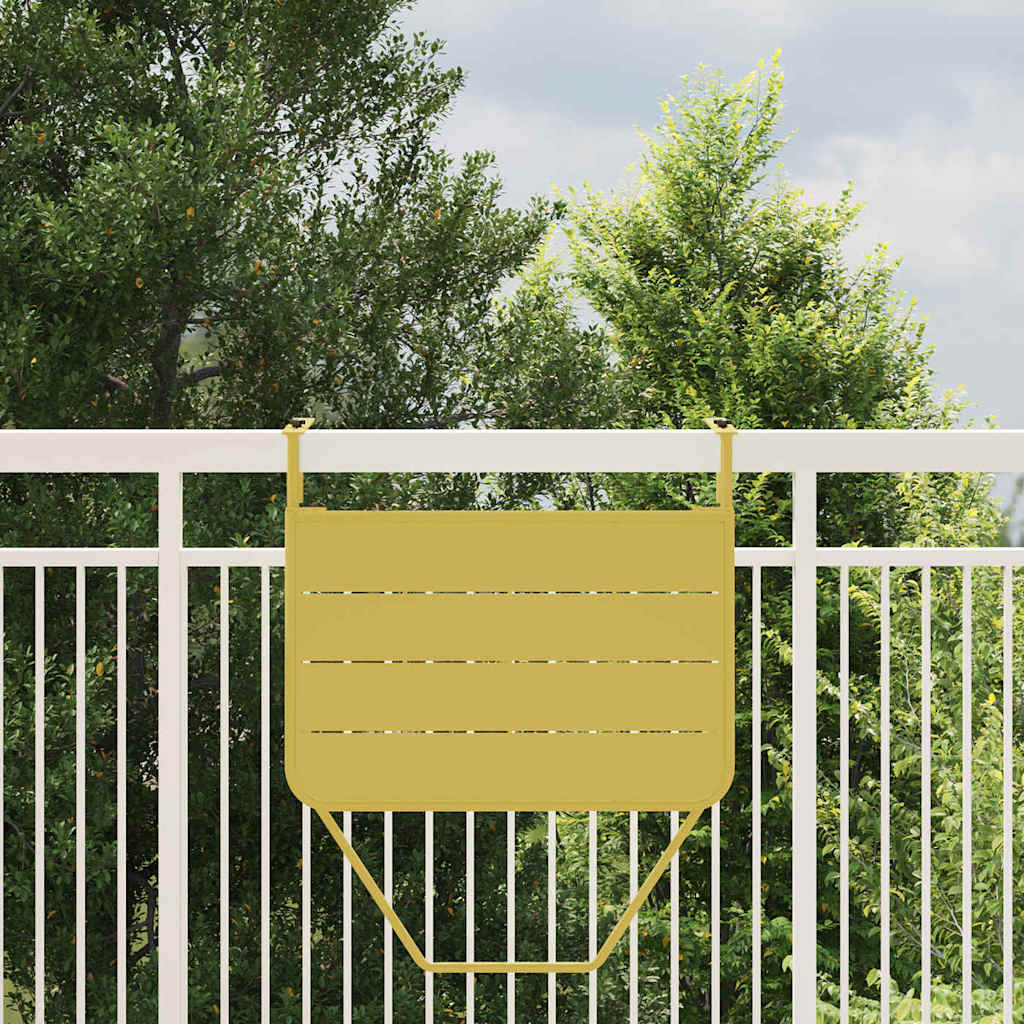 Κρεμαστός Τραπέζι Μπαλκονιού Χρυσό 60 x 39 x 65 εκ. Ατσάλι