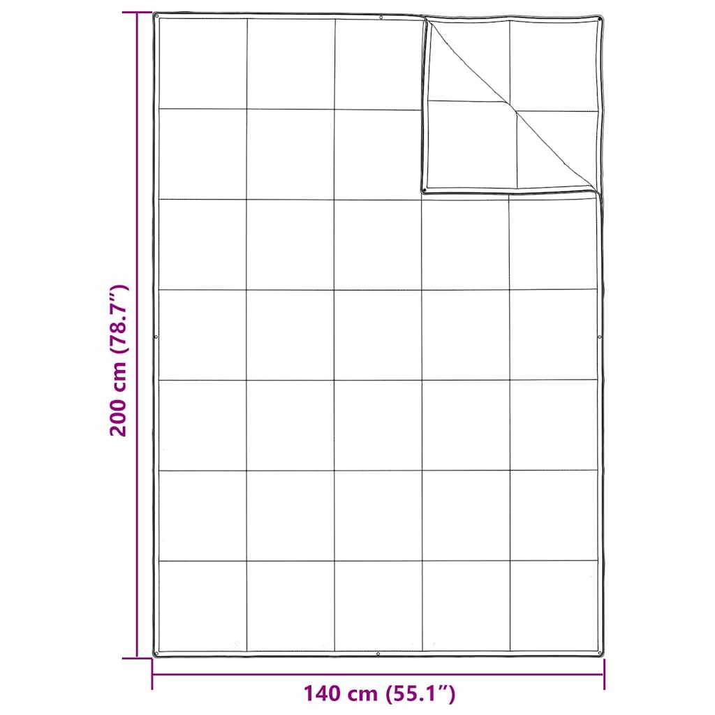 Κουβέρτα 2 σε 1 Λευκό 140 x 200 cm Φτερό