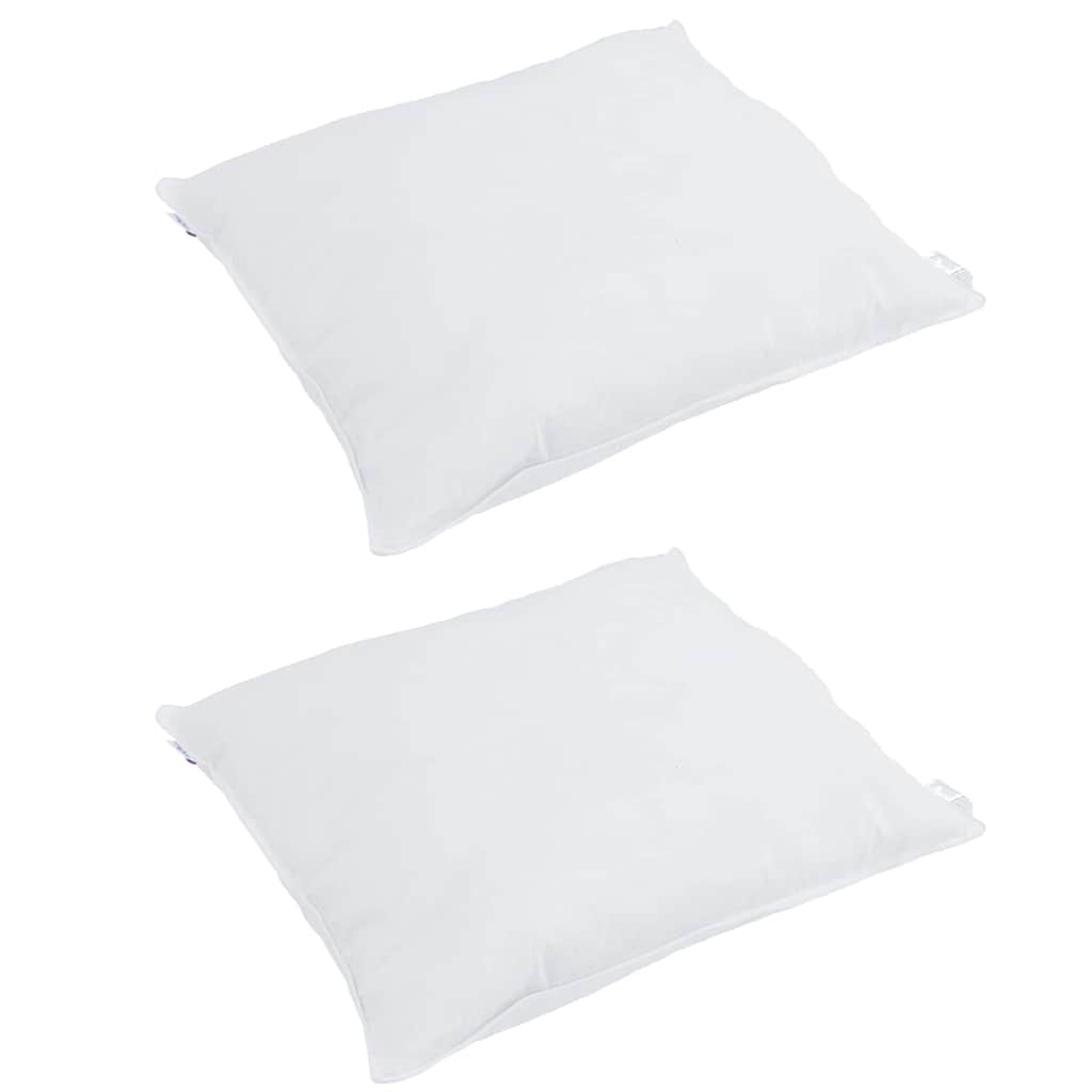 Μαξιλάρι με μαξιλάρι 2 pcs Λευκό 50 x 50 cm Φτερό