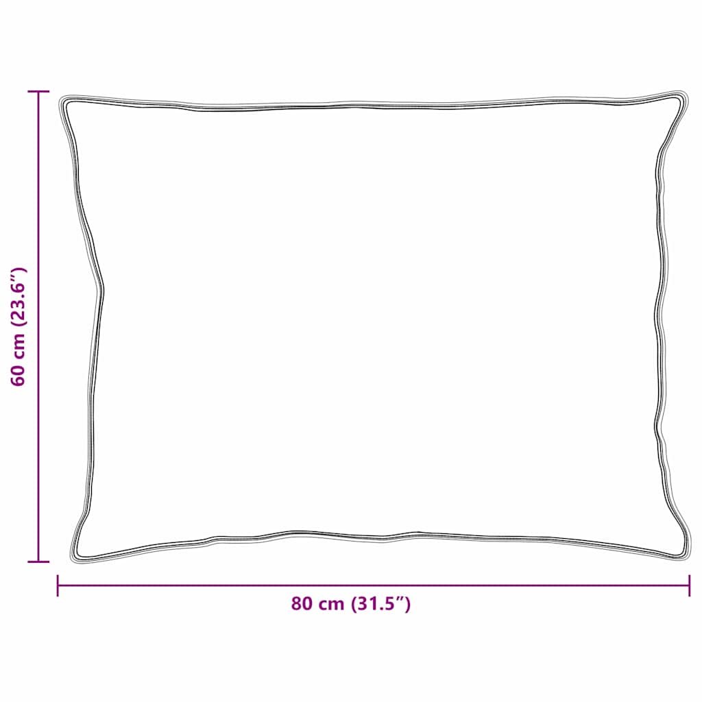 Μαξιλάρι με μαξιλάρι 2 pcs Λευκό 60 x 80 cm Φτερό