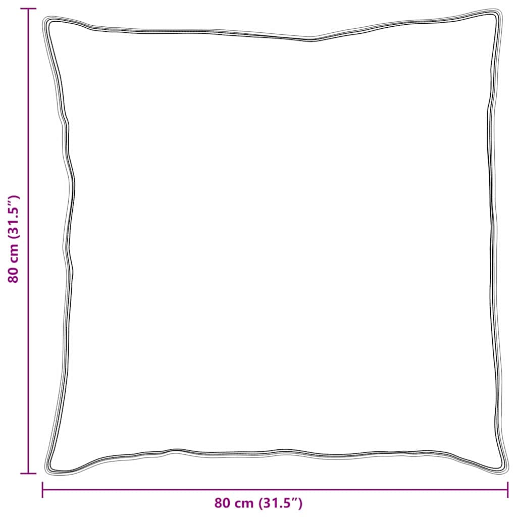 Μαξιλάρι με μαξιλάρι Λευκό 80 x 80 cm Βαμβάκι