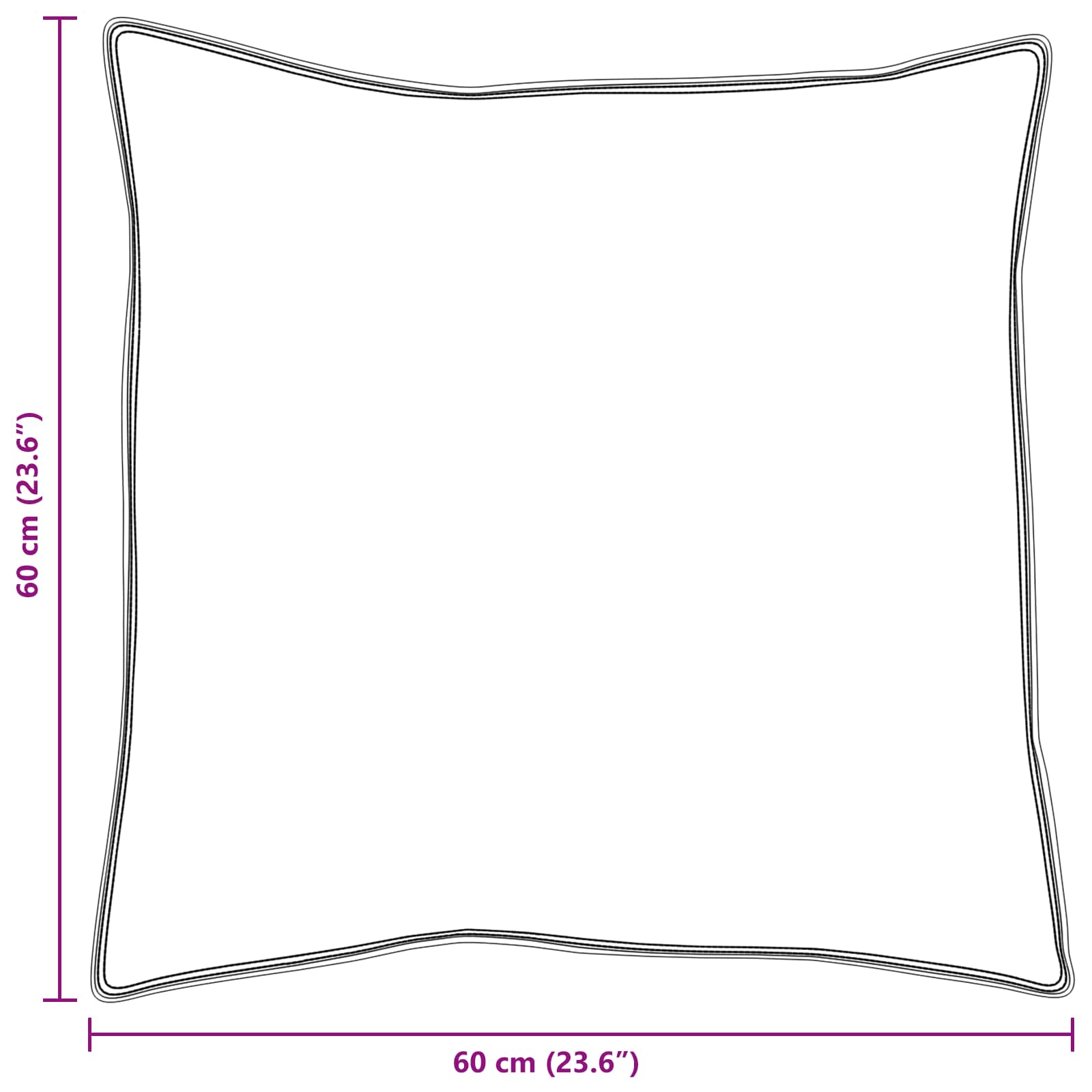 Μαξιλάρι με μαξιλάρι 2 pcs Λευκό 60 x 60 cm Βαμβάκι