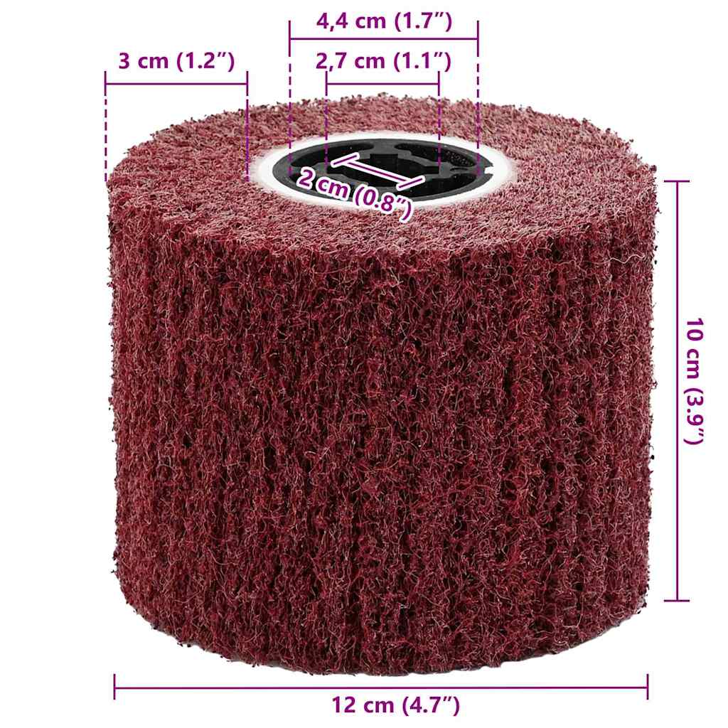Λειαντικοί Ρολοί 3 pcs Κόκκινο 12 x 12 x 10 εκ. Συνθετικές ίνες